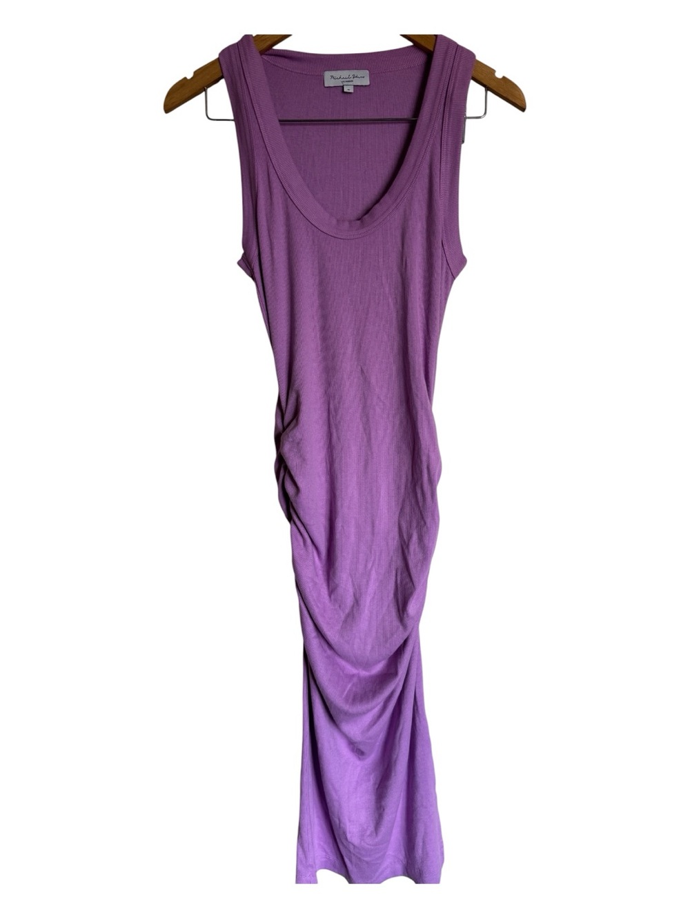 MICHAEL STARS Purple (orchid) Sleeveless Ruched Maxi Dress M